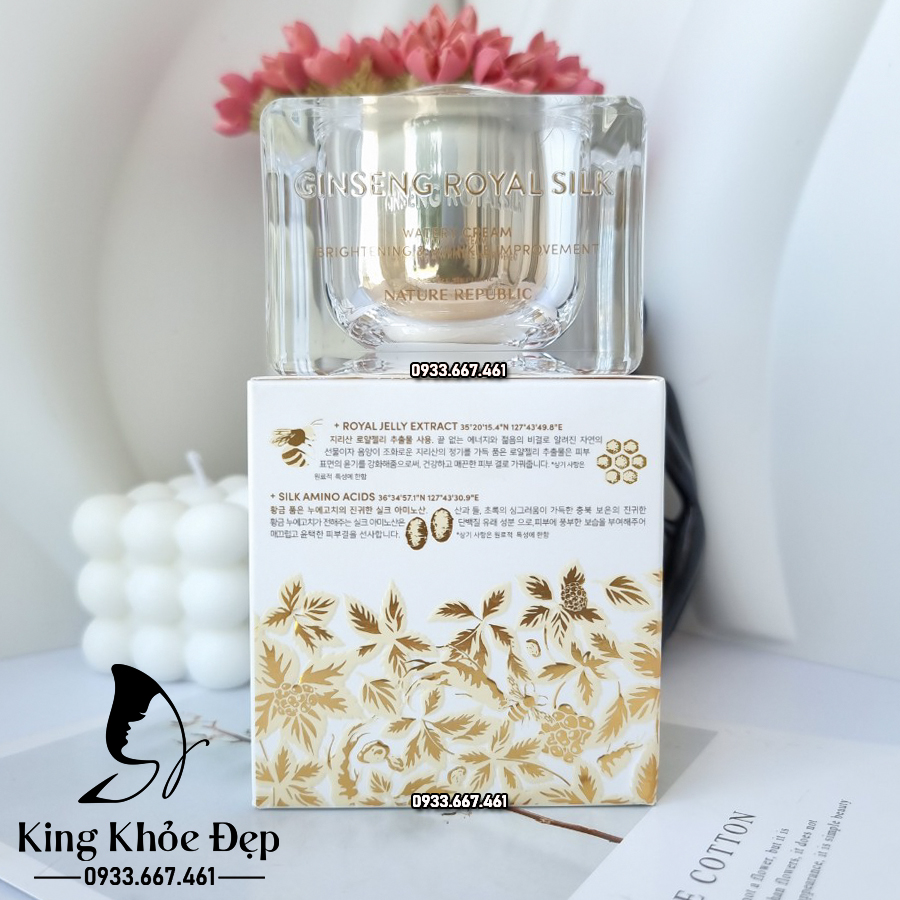 Kem Dưỡng Da Nature Republic Ginseng Royal Silk Watery Cream – Bí Quyết Trẻ Hóa Da Từ Nhân Sâm & Tơ Tằm Vàng
