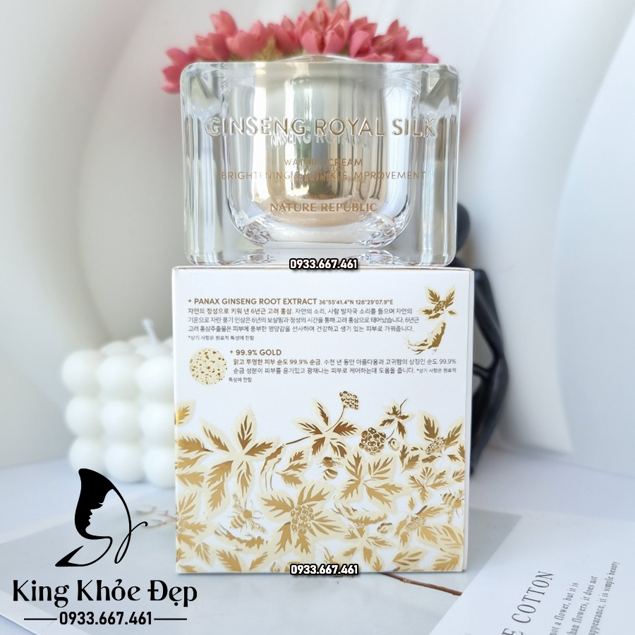 Kem Dưỡng Da Nature Republic Ginseng Royal Silk Watery Cream – Bí Quyết Trẻ Hóa Da Từ Nhân Sâm & Tơ Tằm Vàng